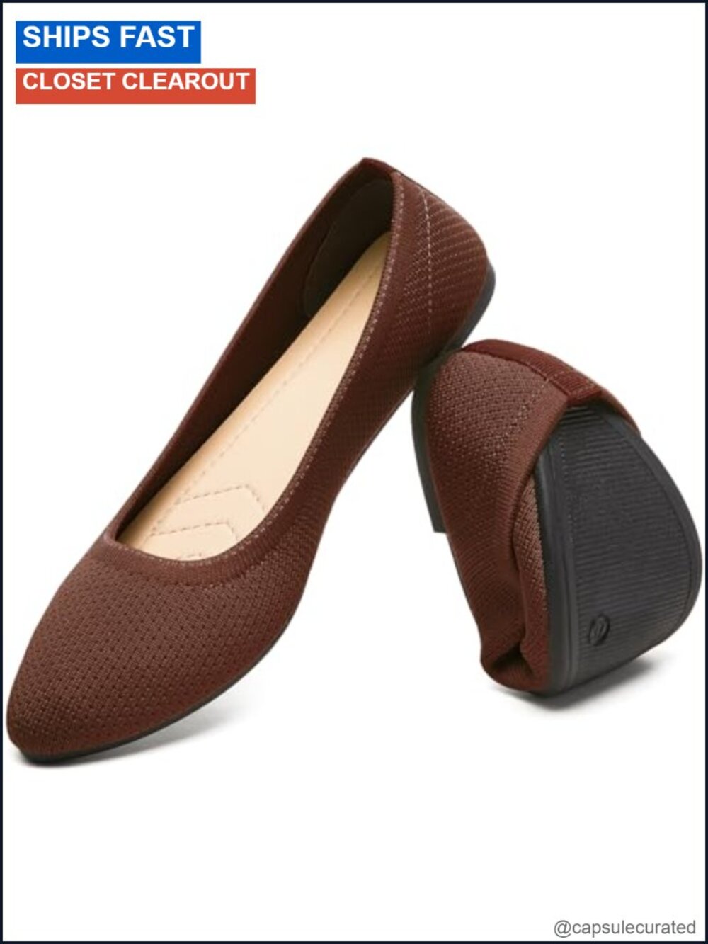 Mesh Pointed Toe Slip On Ballet Flats Comfortable Dress Shoes